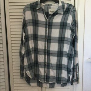 Carhartt Classic Plaid Button-Up Shirt - White & Teal